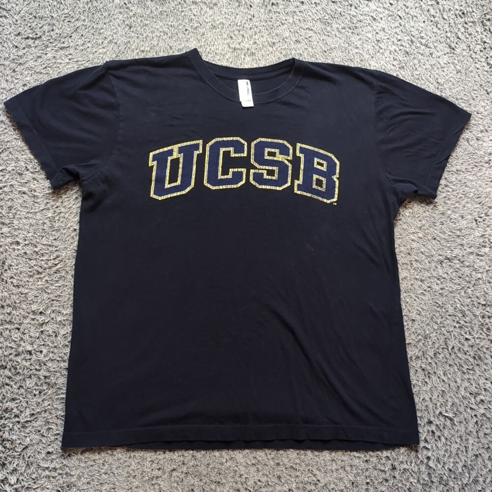 UCSB Shirt Adult Extra Large Blue Short Sleeve UC Santa Barbara Graphic Tee